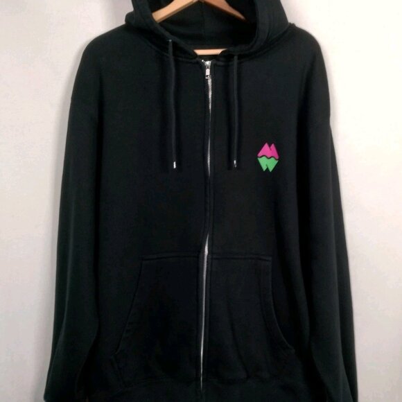 Meow Wolf Sweatshirt XL Black Neon Immersive Art Full Zip Hoodie Hooded - Picture 3 of 12